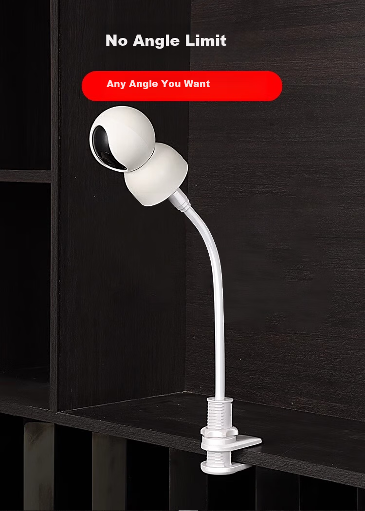 Liantuo Camera Bracket No-Drill Mount Compatible with Xiaomi 360 Huawei Haique Ezviz TP-LINK White Surveillance Stand Wall Mount 5