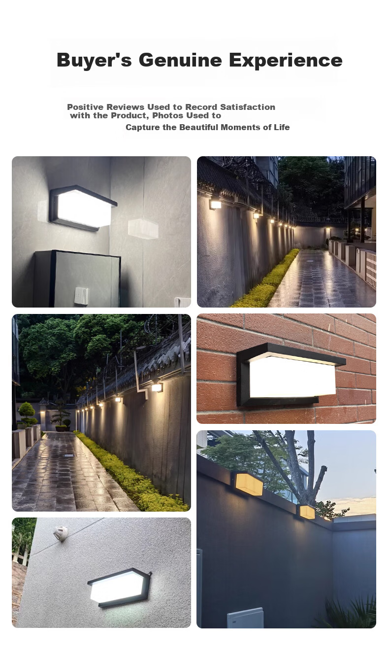 Zuoji Outdoor Wall Light JD Self-operated Staircase Corridor Villa Waterproof Balcony Outdoor LED Wall Lamp Modern Simple 25W Warm Light 2
