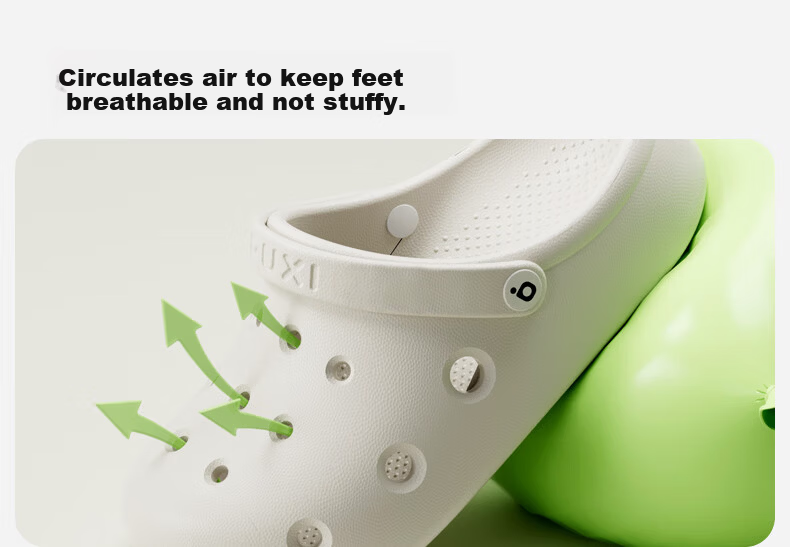 Puxi Cute Fruit Beach Women's DIY Clog Platform Thick Sole Cream White Size 39-40 9