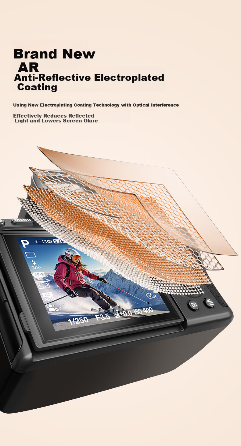 BIAZE True AR Anti-Reflective Coating Screen Protector Film for Sony Cameras a6700 a7M4 a7C2 - Upgraded Anti-Glare Camera Screen Protection Accessory for Mirrorless Cameras 5