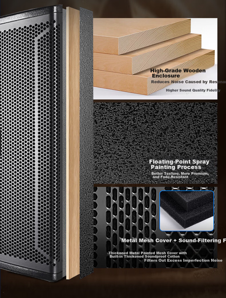 HYUNDAI Modern Home Theater KTV Passive Speaker 8-Inch Karaoke Home K-Singing Equipment Living Room Karaoke Speaker Card Speaker 7