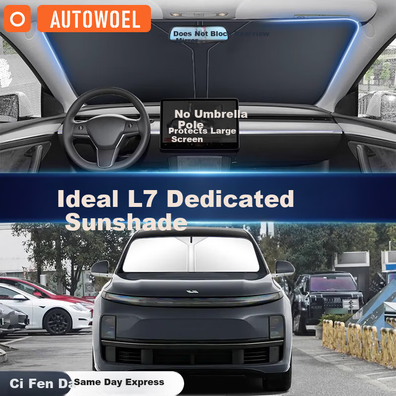 AUTOWOEL Ideal Auto Sunshade L7 L6 L8 L9 Car Window Sunshade Curtain ONE Interior Sun Protection Heat Insulation Front Windshield Cover