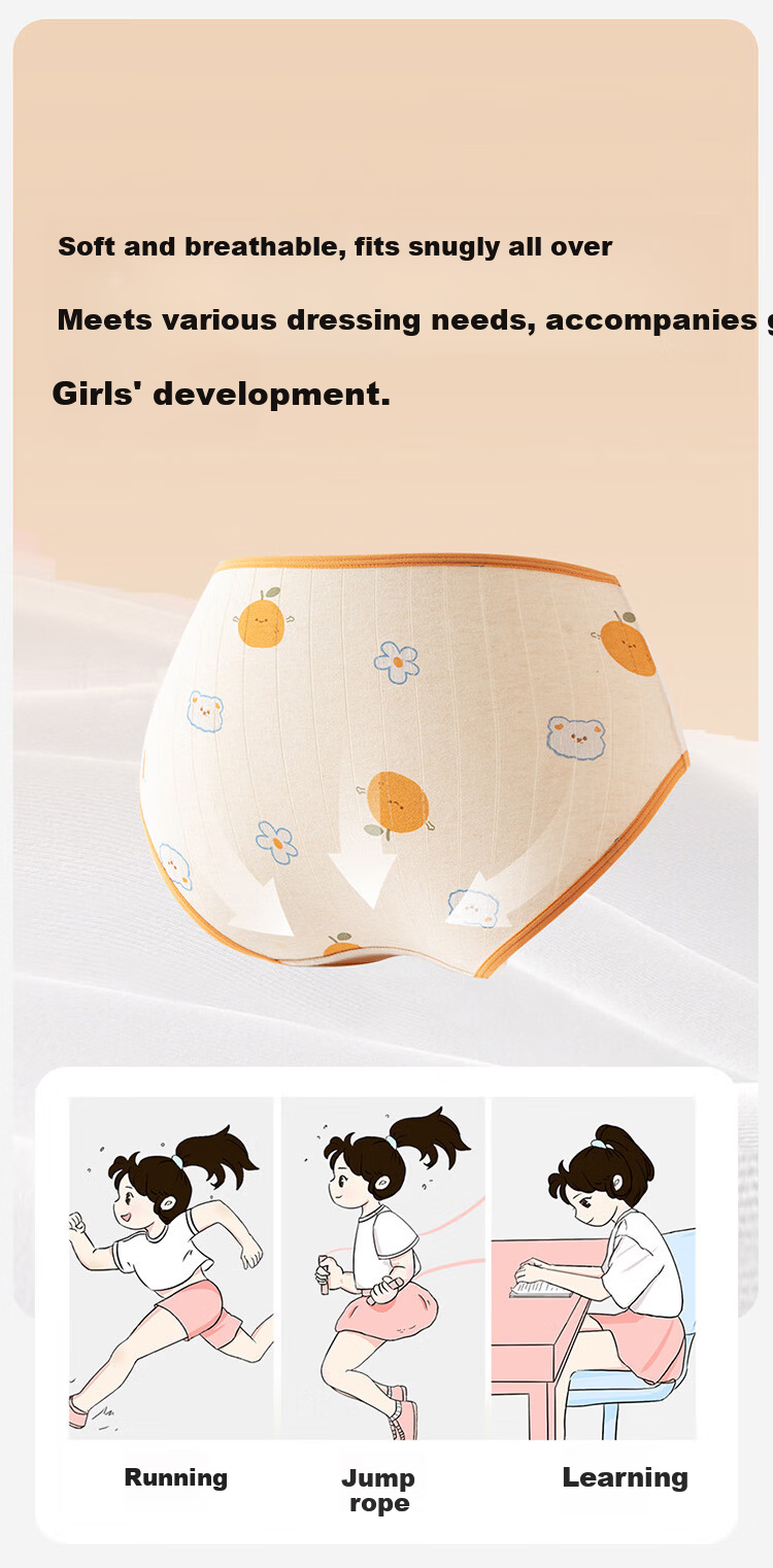 Dingguagua Kids Underwear Boxer Briefs Baby Girls' Bottoming Shorts Mid-Large Children 110 6