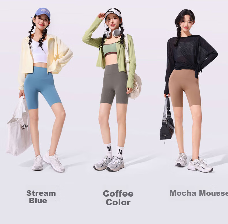 Miiow Shark Pants Women's 2026 New Summer Thin Yoga Pants Ice Silk Five-Point Cycling Fitness Leggings Shorts 19