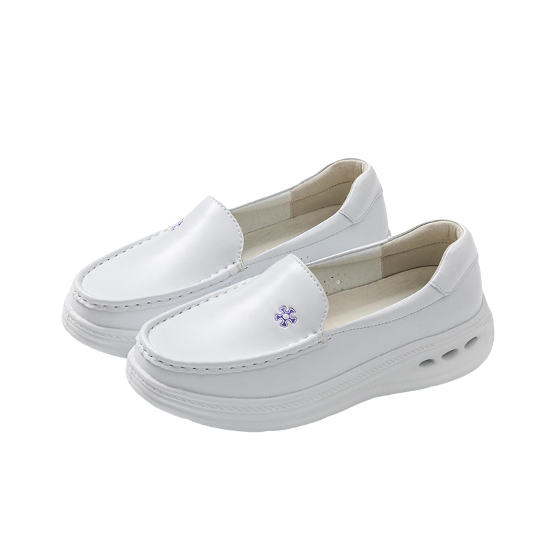 Bulan Ni Nurse Shoes Women Summer Breathable Non-slip Soft Sole Wear-resistant Comfortable Medical Shoes 2402 Purple Size 40