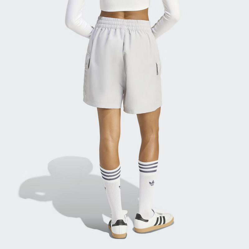 Adidas Originals Women's ESS C Shorts Woven Shorts KD1422 Light Grey L