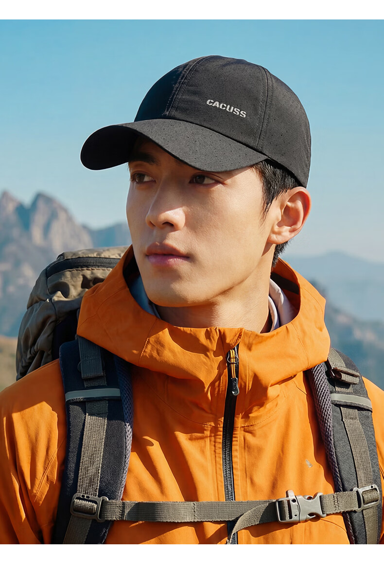 CACUSS Men's Baseball Cap Summer Outdoor Sun Protection Breathable Mountaineering Sports Dark Gray M 11