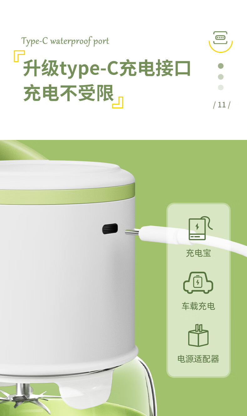 Zhenmi [Top Streamer 10% Off] Small Portable Juicer [J15 Upgraded Version] Multifunctional Juicer with Double Lid Smoothie Blender Cup 15