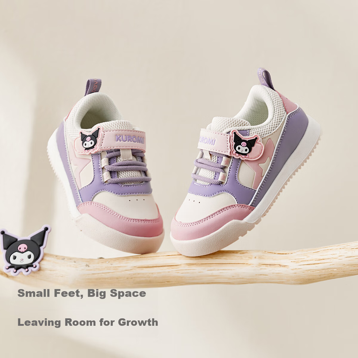 DAVE & BELLA Kuromi Collaboration Kids Sports Shoes Toddler Spring Sneakers Girls Casual Shoes Big Kids Sneakers