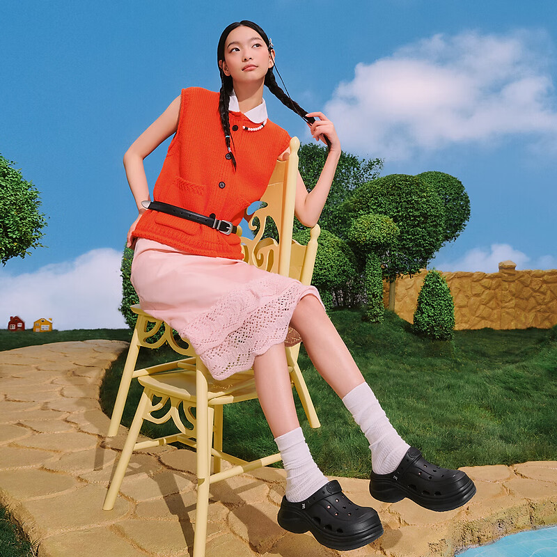 TEENMIX Hou Minghao's Same Style Shell Sandals, Thick-Soled Heightening Closed-Toe Slippers for Men And Women, Non-Slip Beach Sandals