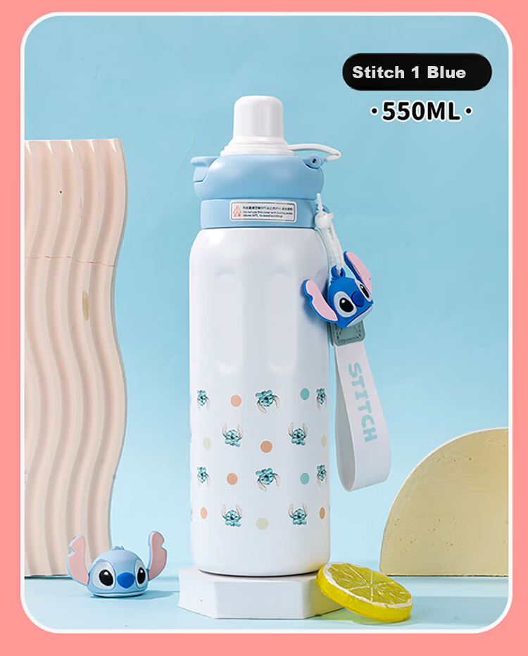 Disney Kids Large Capacity 316 Stainless Steel Insulated Water Bottle Portable Travel Car Student Direct Drinking Cup for Boys and Girls 3