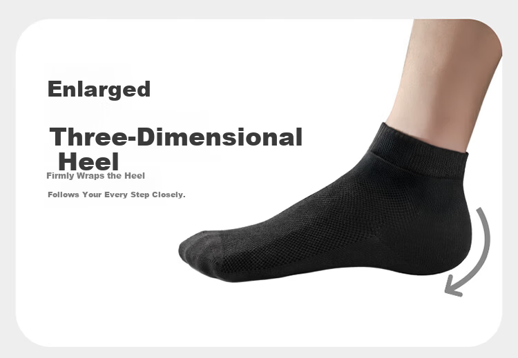 BANANA TRIP Disposable Men's Mid-Calf Socks [10A Antibacterial] Cotton Winter Daily Use Vacuum Compressed Gray 6 Pairs 14