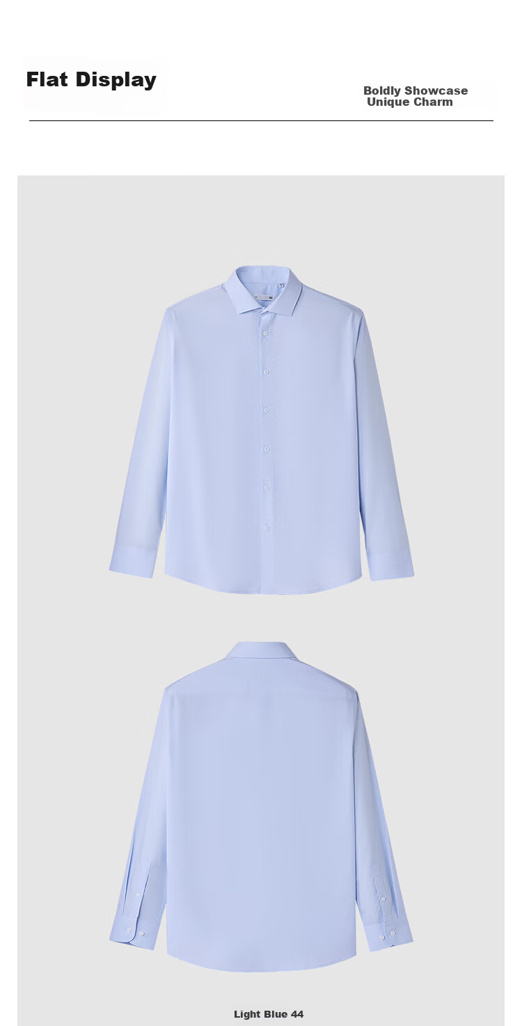 HLAHLA Men's Long Sleeve Formal Shirt Spring 26 Light Business Shirt Series 8