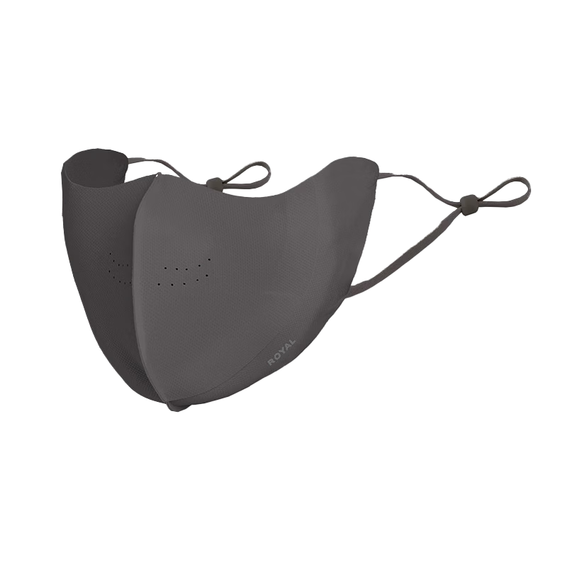 40,000 KM Sunscreen Mask for Women UV Protection Ice Cooling Breathable with Drinking Opening and Anti-Drop Ear Hook Design Dark Gray