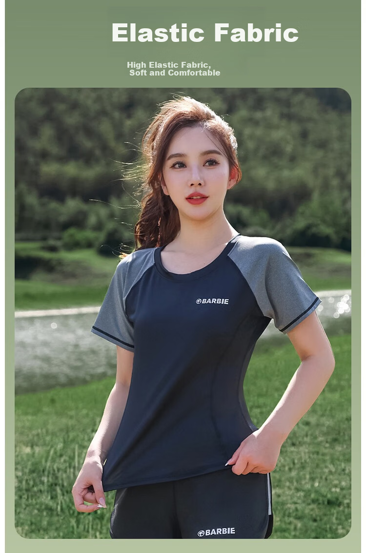 Barbie Women's Sportswear Set Outdoor Running Outfit Breathable Lightweight Badminton Suit Female 6