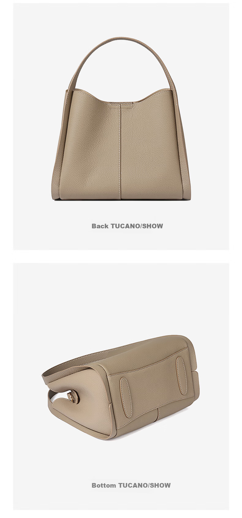 TUCANO Women's Bag 2026 New Bucket Style First Layer Cowhide Luxury Handheld Crossbody Shoulder Bag Birthday Gift for Women 18