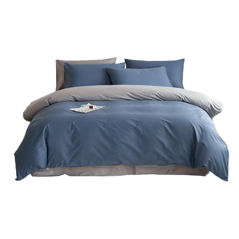 Hengyuanxiang Skin-Friendly Brushed Cotton Four-Piece Bedding Set Washable Bed Linen for 1.5/1.8m Bed Sheet and Duvet Cover 200x230cm
