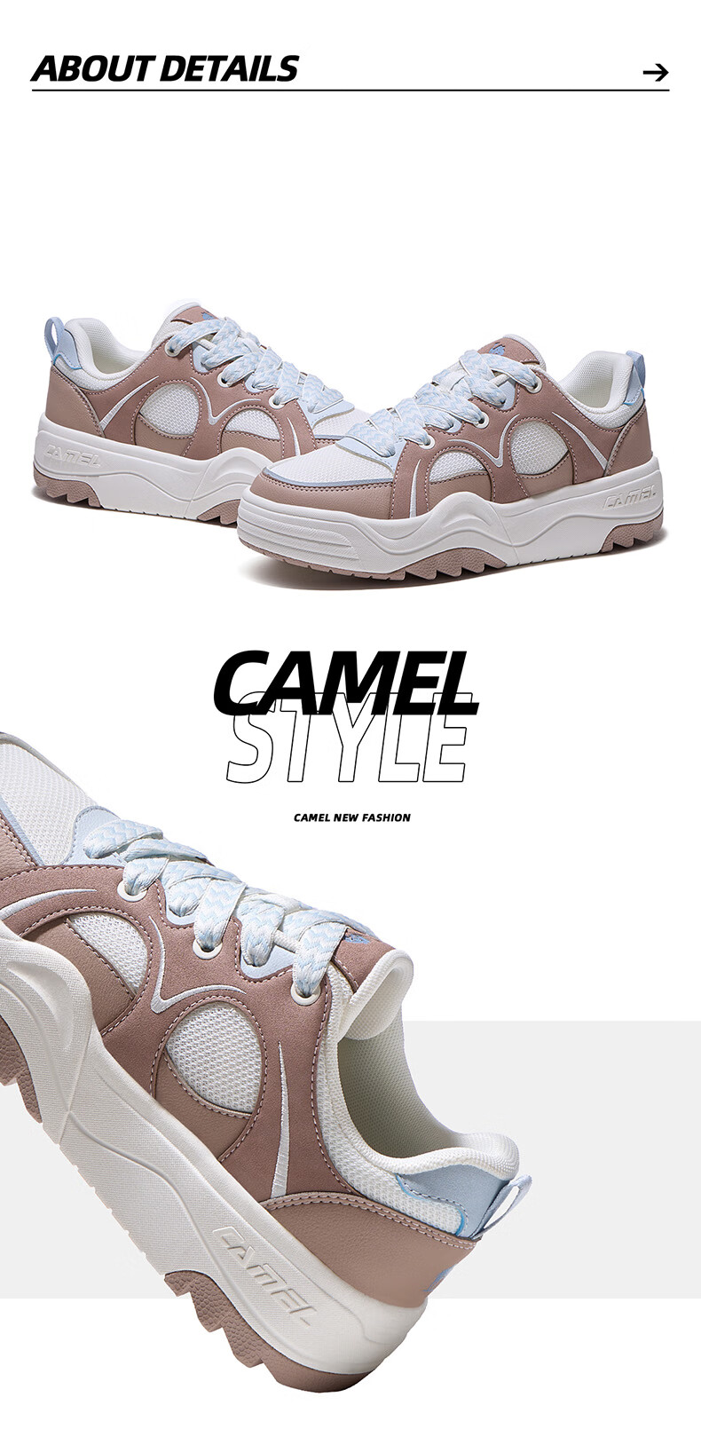 CAMEL Moon White 2nd Generation Casual Low-Top Sneakers Durable Sports Shoes for Women K26BX5L2065 Millet Yellow/Green Size 37 13