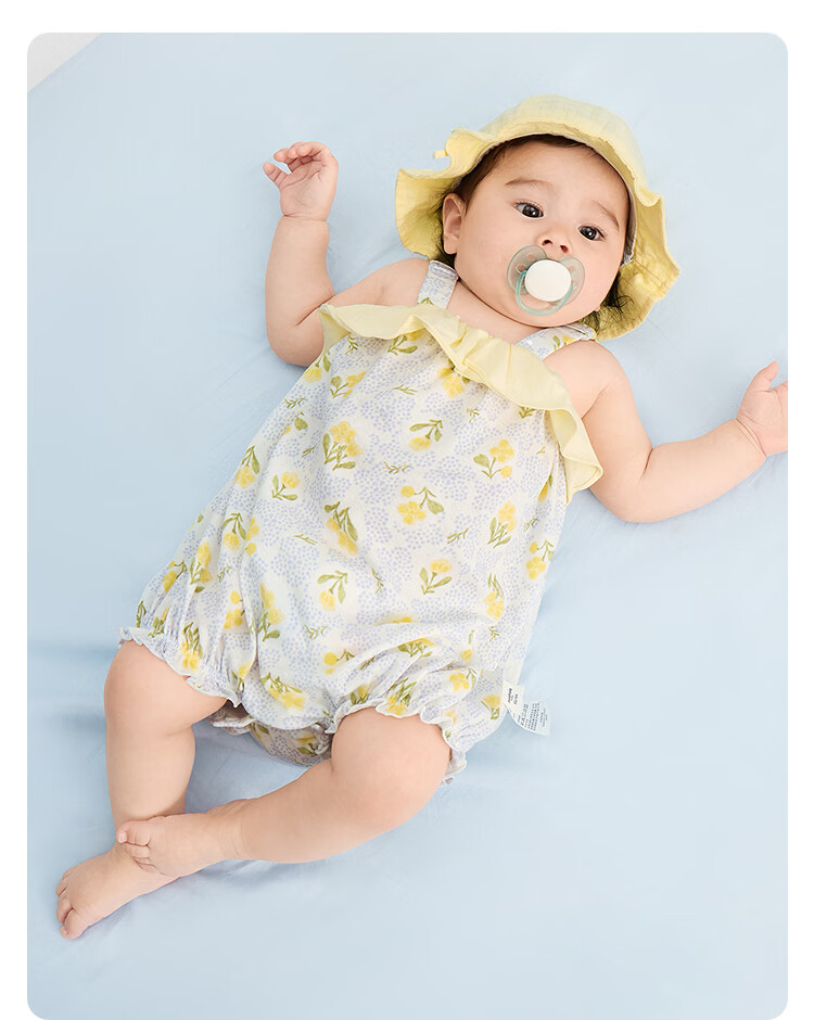 Balabala [balaOne] Baby Romper Infant Toddler Girls Triangle Bodysuit 2026 Summer Sweet Cute 22