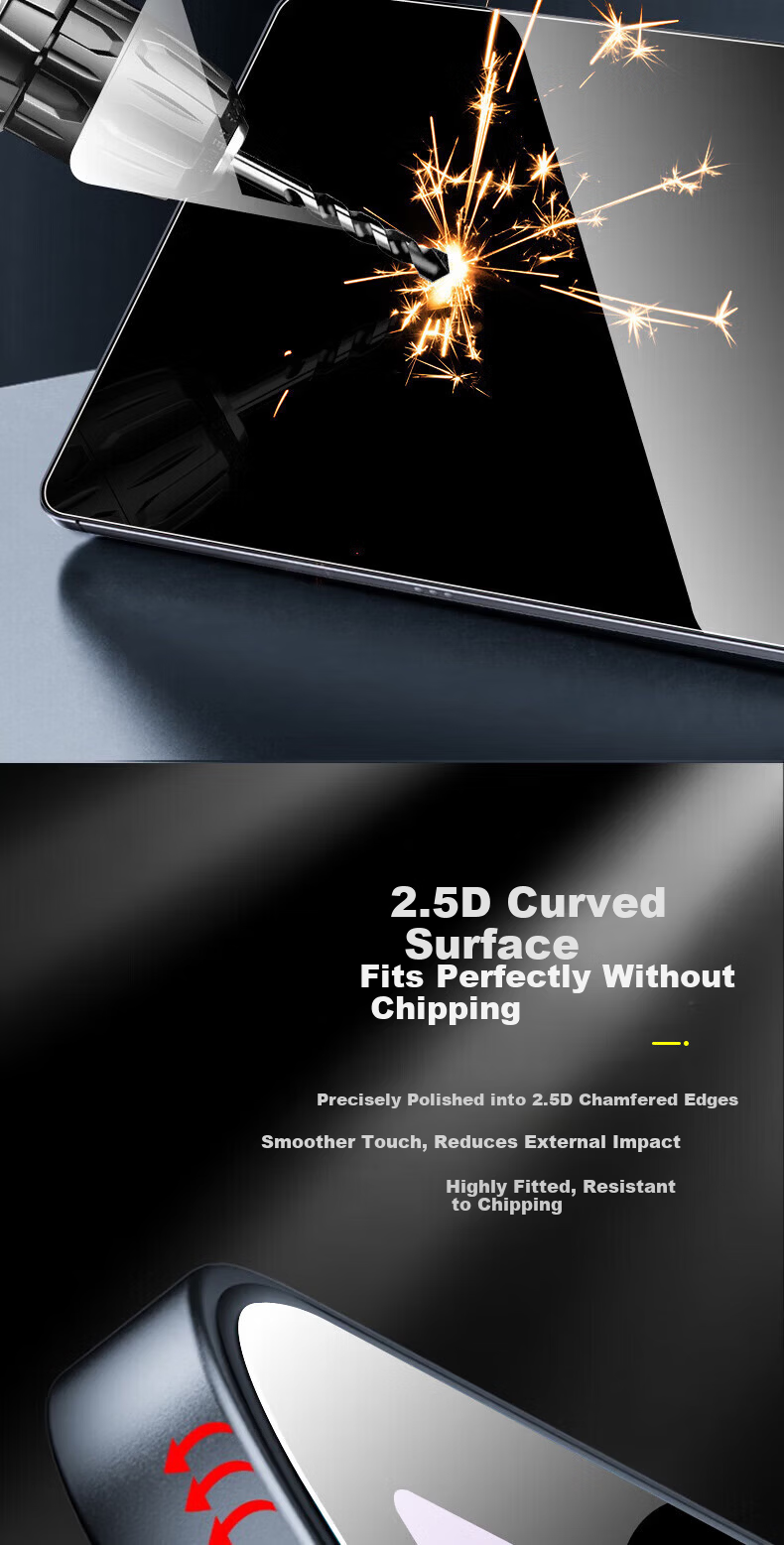 DunYouJiang Tempered Glass Screen Protector for Redmi Pad2 Pro/Pad Pro 2026 Model 12.1-inch Xiaomi Redmi Tablet Anti-Fingerprint HD Protective Film 5