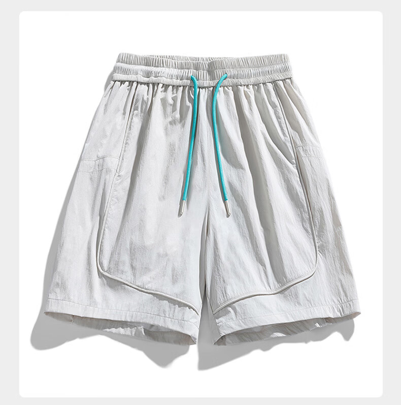 MiiOW Father's Day Gift Men's Summer Outdoor Sports Shorts Loose Breathable Lightweight Versatile Knee-Length Shorts 13