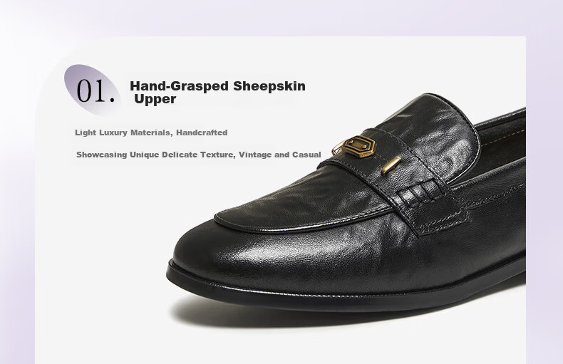 Basto [Jazz Vinyl] 26 Spring British Ultra-Soft Lambskin Loafers Women Single Shoes UXS01AA6 Off-White 38 20
