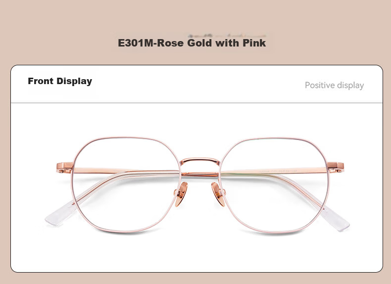 Xiyanghong Pure Titanium Reading Glasses for Women, Fashionable High-End Anti-Blue Light Mother's Day Gift for Mom, New Model E301 200 Degrees 2025 12