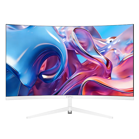 HPC 27-inch FHD 100Hz White Curved Monitor Low Blue Light Ultra-thin Bezel Wall-mountable C27H51F