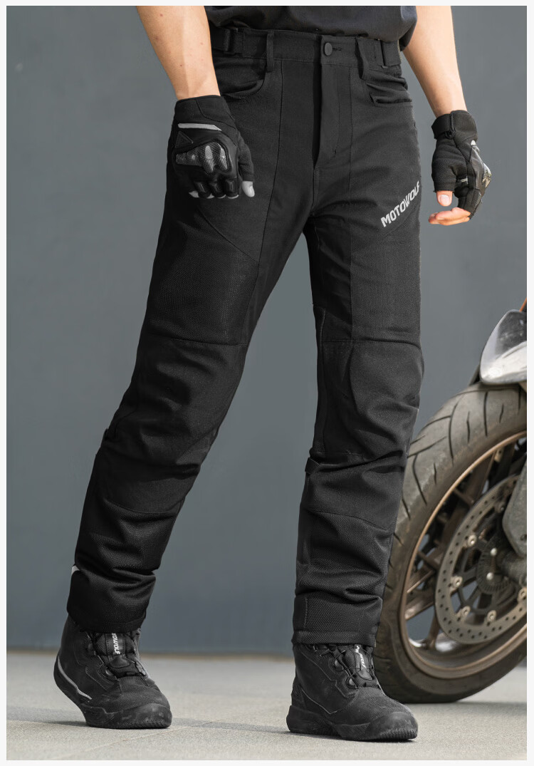 MOTOWOLF Motorcycle Riding Pants Professional Riding Gear Breathable CE Level Protective Motorcycle Casual Pants Summer Unisex 10