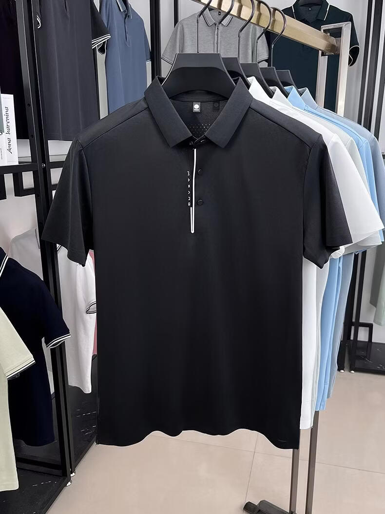 ROMON Ice Silk Sun Protection Polo Shirt Summer Men's Thin Cool Quick-Dry Fashion Casual Youth Short Sleeve T-Shirt 21