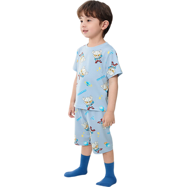 Balabala Boys' Summer Pajama Set Air-Conditioned Homewear [Ultraman IP Mall Edition] 206225171102