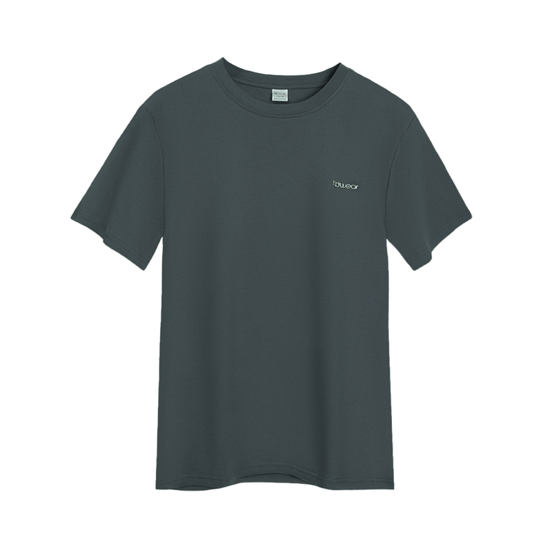 Hodo Solid Color Basic Breathable Men's Short Sleeve Versatile Cotton Crew Neck Half Sleeve Pajama Top