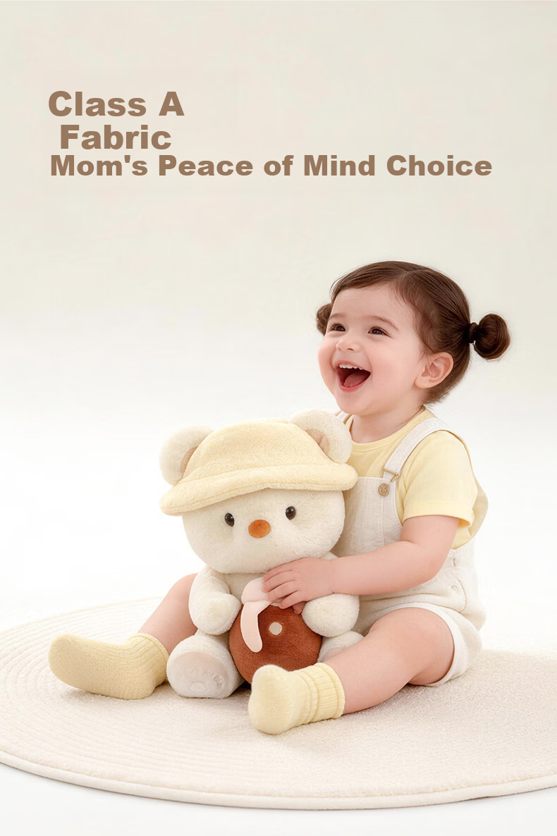 YEEHOO Newborn Baby Bear Smart Interactive Plush Soothing Toy Doll Infant Meeting Gift Baby Birthday Present 8