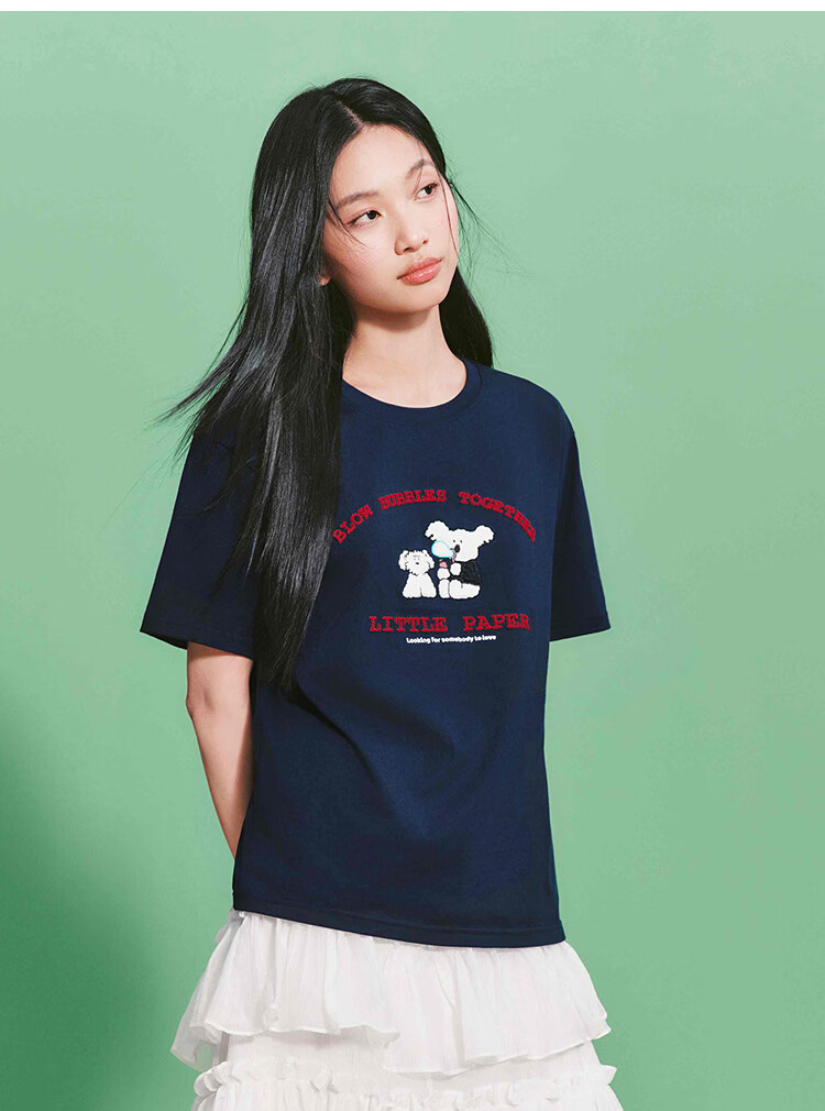 Semir BRUNCH BROTHER Collaboration Women's Summer Cotton Embroidered Short Sleeve T-Shirt 2026 Top 109326100023 19