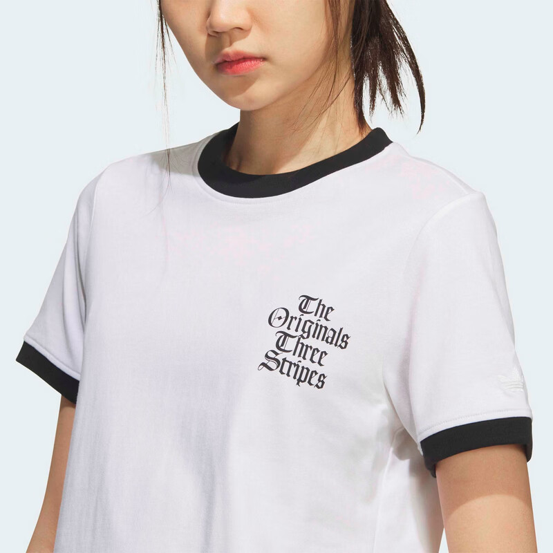 Adidas Originals Women's OG W TEE SS 2 Short Sleeve T-Shirt KT3060 White XS 5