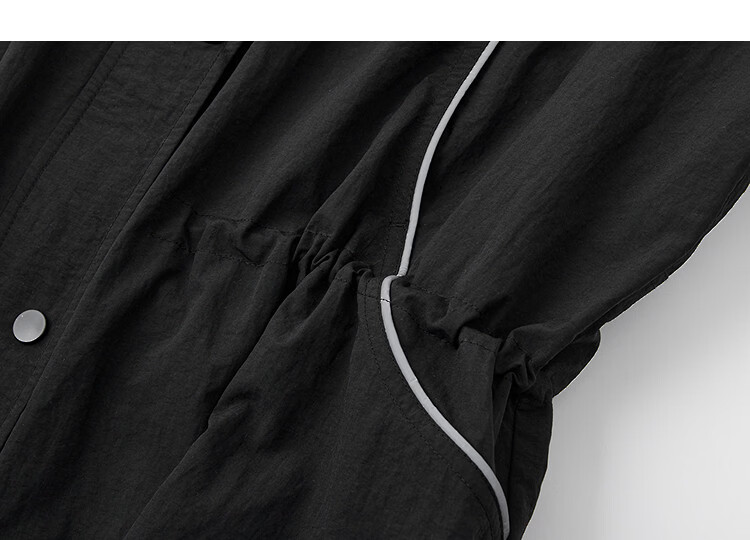 Demana [Black Technology Three-Proof] Spring Mountain Outdoor Elastic Stand Collar Tape Drawstring Loose Windbreaker Jacket for Women Premium 10