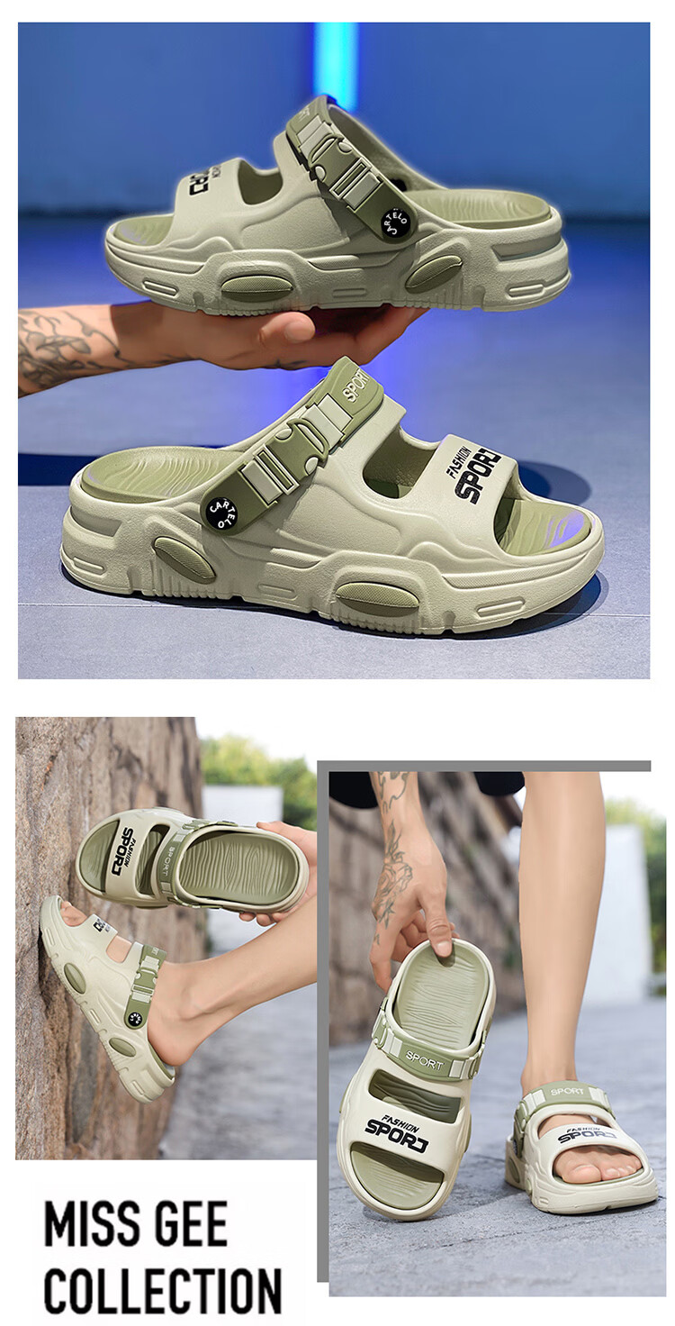 CARTELO Men's Summer Slippers Dual-Wear New Casual Sport Beach Sandals with Soft Sole 16
