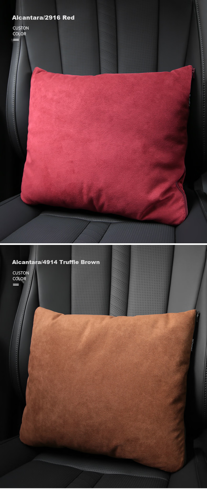 BIMLL Alcantara Car Pillow Blanket Dual-Use Foldable Rear Seat Sleeping Two-in-One Office Air Conditioning Blanket 10