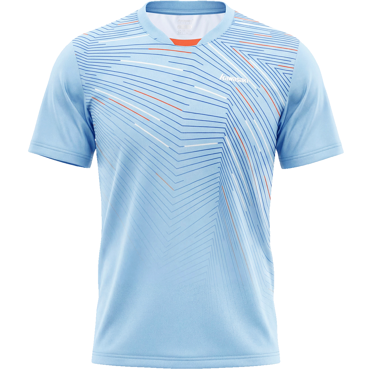 KAWASAKI New Badminton Jersey Unisex Professional Quick-Dry Competition Shirt Sky Blue L