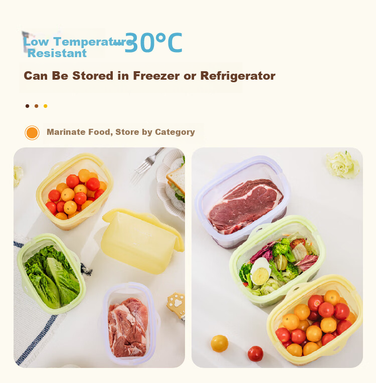 Shuke Silicone Food Storage Bag Food Grade High Temperature Resistant Household Fruit Bag Refrigerator Freezer Sealed Bag 12