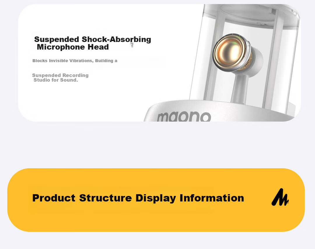 Maono Wireless Microphone Live Singing KTV Condenser Microphone Professional Built-in Sound Card Computer Mobile Recording Dedicated Device Software Reverb Tuning DM40Live Desktop Model 32