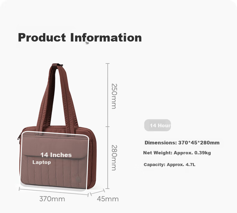 Aji Laptop Bag 16-inch Lightweight Large Capacity Thickened Waterproof Shoulder Bag Protective Sleeve for Men 14-inch 15