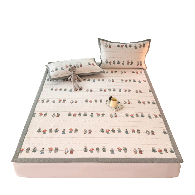 Hodo A-Type Ice Bean Cooling Mat Set, Three Pieces, Summer Cool Soft Mat, Dormitory Single Ice Silk Mat, 180*200cm, Mengxiong