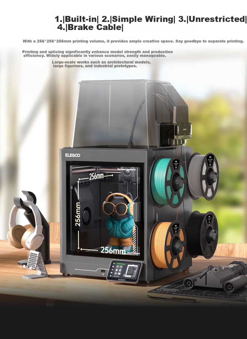 ELEGOO Mars 2 Pro Multi-Color FDM 3D Printer Home Desktop Auto-Leveling Custom High-Speed High-Precision 3D Figurine Model Maker for Kids Students 13