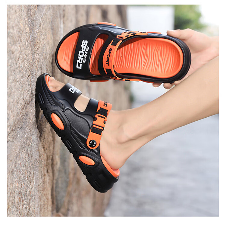 CARTELO Men's Summer Slippers Dual-Wear New Casual Sport Beach Sandals with Soft Sole 12
