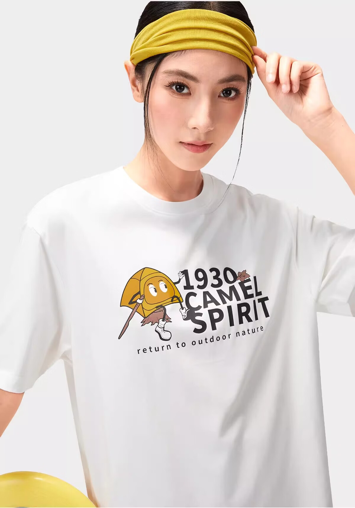 CAMEL Outdoor Quick-Dry T-Shirt Unisex Spring Summer Breathable Moisture-Wicking Printed Cotton Hiking Mountaineering Sports Top 8054 17