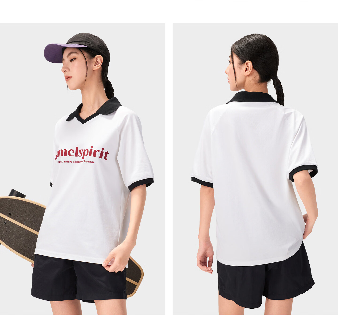 CAMEL [Three-Proof] Camel Outdoor Casual T-Shirt Unisex 26 Spring Summer Breathable Cotton T-Shirt Oil-Resistant Water-Repellent Shirt 26