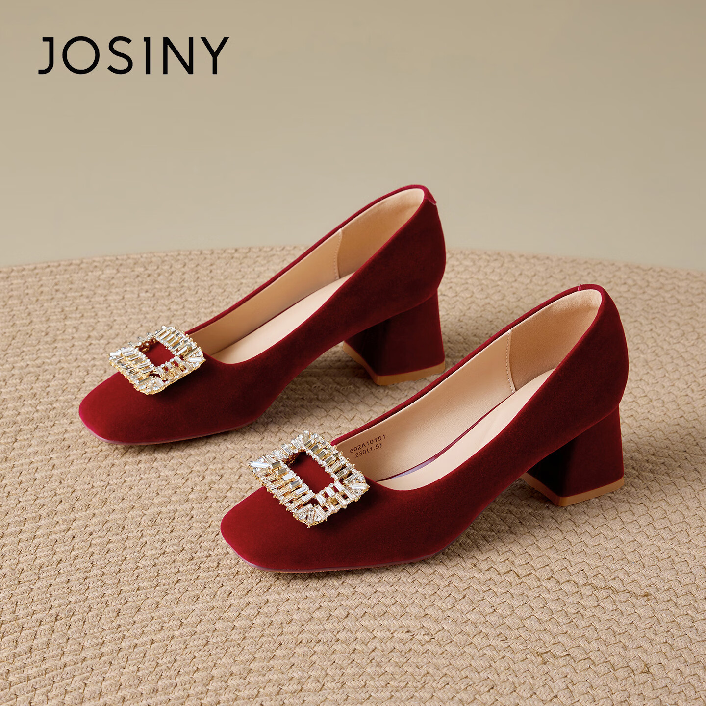 Zhuoshini Chinese Style Wedding High Heels 2026 New Red Xiuhé Bride Shoes Chunky Heel Comfortable Red Size 35