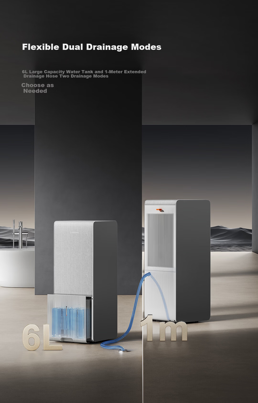 Dreame DZ40 Dehumidifier Silent Inverter Purification 40L/Day Home Clothes Dryer Basement Dehumidifier 22