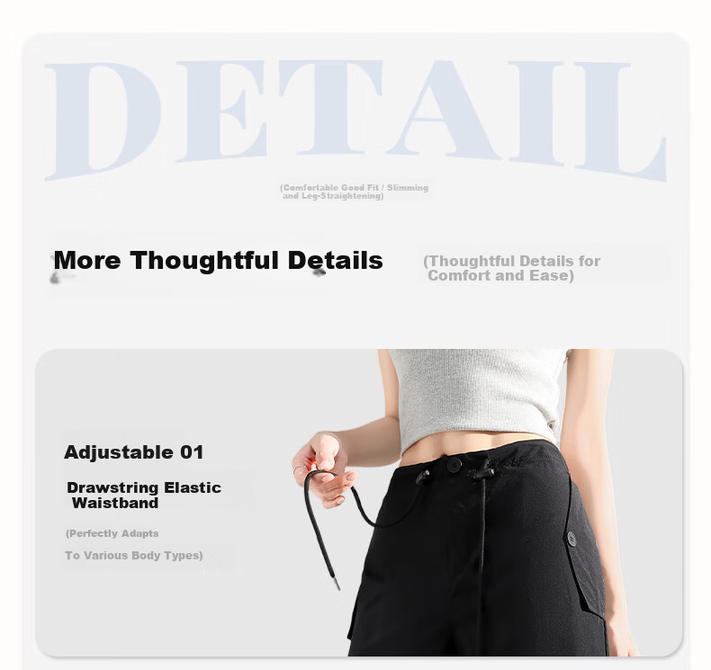 FitonTon Women's Work Pants 2025 Autumn Winter New Drawstring Pleated High Waist Loose Casual Draped Straight-Leg Pants 15